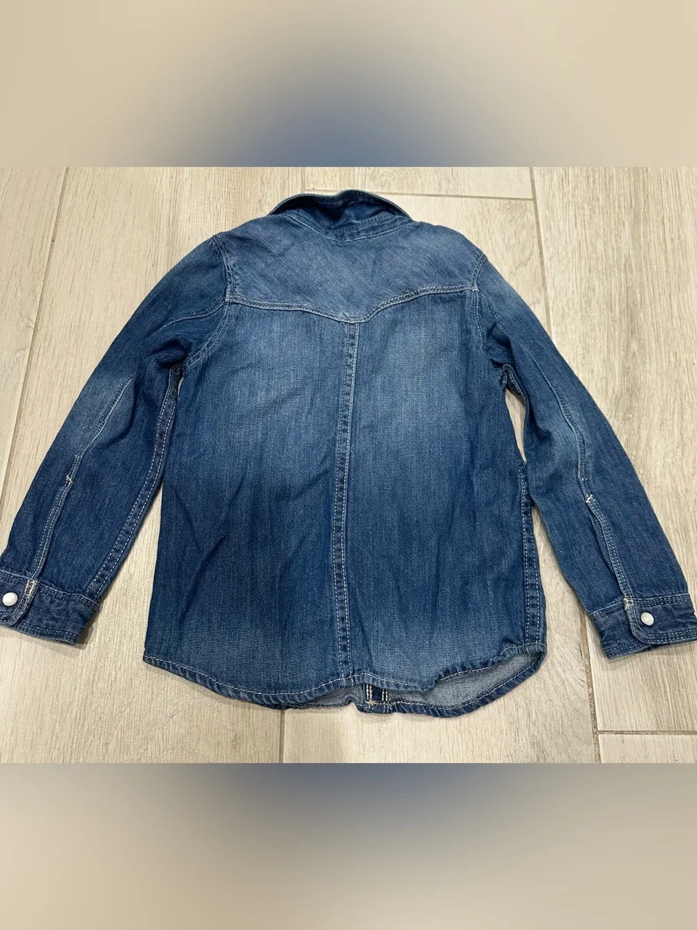 H&M Dark Blue Denim Button-Front Kids shirt